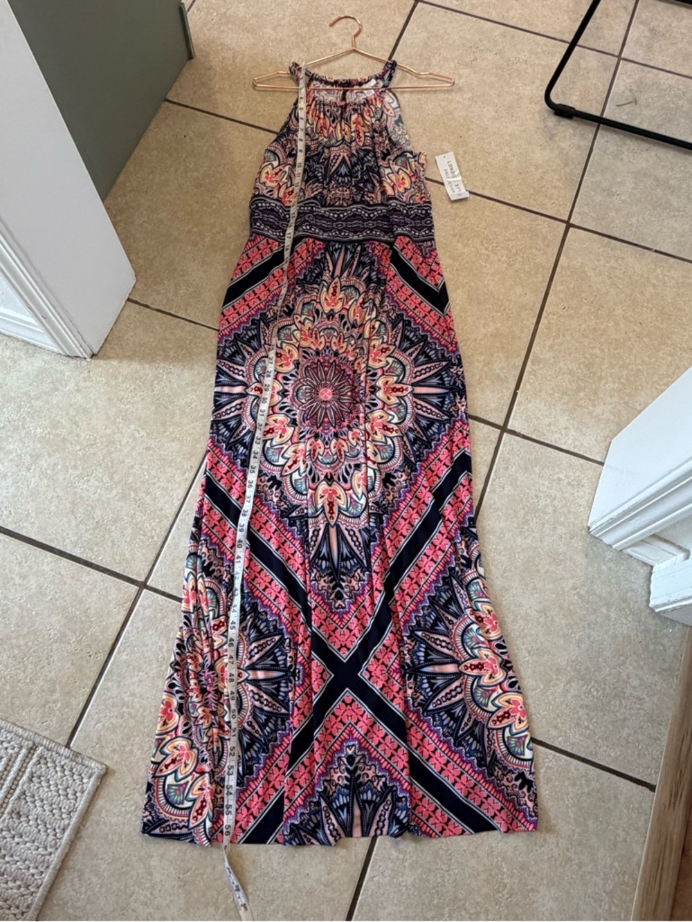 London style collection Sleeveless Printed Maxi Dress size 12 new with tag - Picture 4 of 5